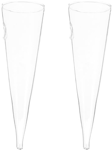 TIKODIDA 2pcs Wall Hanging Glass Vase Hydroponic Planter for Flowers European Style Bathroom Living Decor