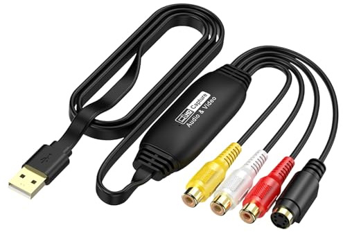 FUZYXIH Adattatore professionale per videoregistratore USB, converte video analogici in digitali USB in digitali