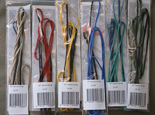 Hexen Dacron Bow String for Recurve Bows Bowstring Sold in bow size not actual string length (random colours)