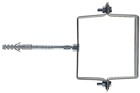 Fischer 1 pz Collare SCP per Grondaie e Pluviali, Sezione Quadrata, Diametro 100 mm, con Vite e Tassello S 10, 501307, Zincato, 100 mm