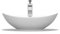 Mai & Mai Lave Mains Évier Vasque à Poser 59x38x19cm en Céramique Blanc Ovale Lavabo avec Trop-Plein BR818