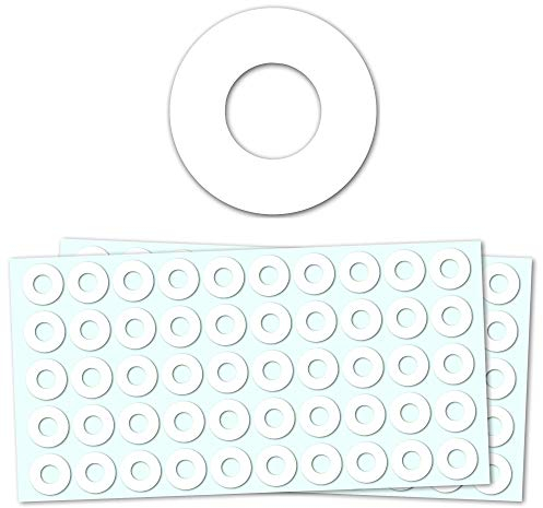 2000 Stück - Lochverstärker Selbstklebend Verstärkungsringe, Lochverstärkungsringe Ringlochverstärker, Weiß