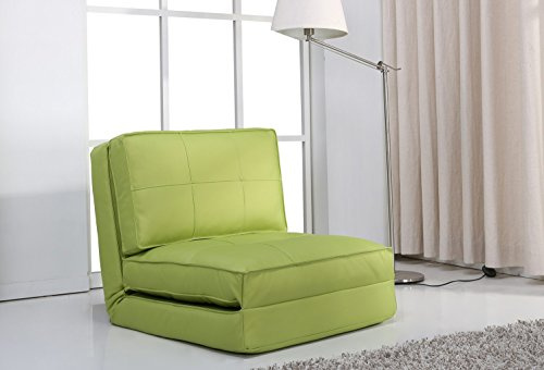 Schlafsessel Jugendsessel Gästebett Kindersessel Klappsessel Kunstleder grün groß
