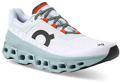On Men's Cloudmonster Sneakers, Frost/Surf, 12
