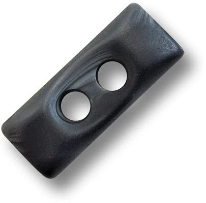 Knopfparadies - 5er Set Zeitlose Knebelknöpfe aus Kunststoff in schwarzer/dunkler Hornoptik. Ø: ca. 13x30mm!
