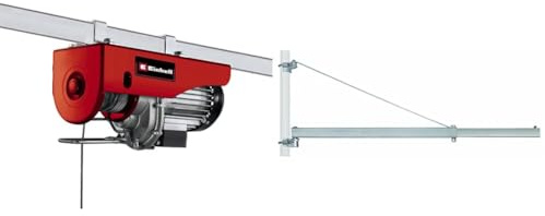 Einhell Seilhebezug TC-EH 500 (800 W, Bedienungsschalter) & Schwenkarm SA 1100 (Montage ab 3 mm Wandstärke, 180° Grad schwenkbar, Ausladungsbelastung bei 750 mm bis 600 kg u. 1.100 mm bis 300 kg)