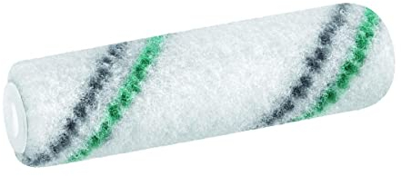 2 Stück Doppelpack Lasur-Walze 10cm Grün-Grau | Für glatten Untergrund