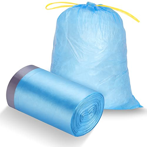 WVacFre Müllbeutel 30Liter Reißfest,Schwerlast Müllsäcke mit Zugband,Starke Müllbeutel,Robuster Müllsack und strapazierfähige Müllsäcke(45x50cm,100Stück)