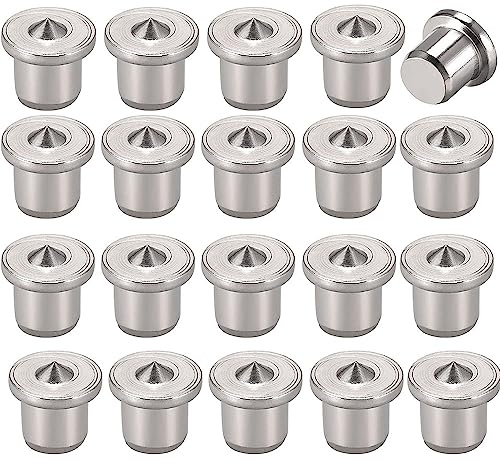 SKYPRO Set di 20 perni centrali per la lavorazione del legno, per lavori artigianali, in acciaio, perni di centraggio, per trapano, strumento per fori (12 mm)