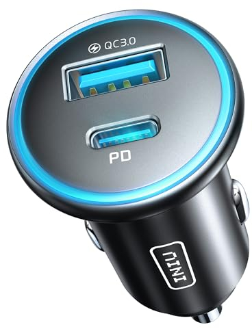 INIU 66W Zigarettenanzünder USB C, 12V USB Adapter Auto [36W PD & 30W QC3.0] Kfz Ladegerät, Super Schnellladung Handy Car Charger Verteiler Steckdose für iPhone 16 15 14 13 iPad Samsung Galaxy S24 S23