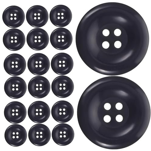 EXCEART 50 Stück Dunkelblaue Knöpfe Harzknöpfe Flatback-knöpfe Knopfverzierungen Jackenknöpfe Diy-taste Sortierte Knöpfe Schwarze Knöpfe Anzugknöpfe Ersatzknöpfe Hosenknöpfe Selbstgemacht