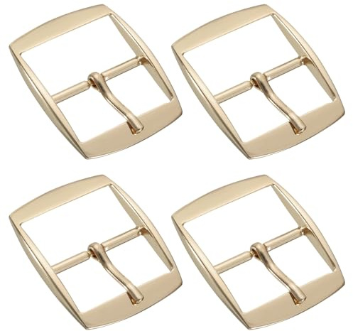 QUARKZMAN Metall Rollen Schnalle, Gürtelschnallen zum Wechseln mm Einzelnadel Gürtelschnalle mit Quadratischem Mittelsteg Schnalle für Schuhe DIY Taschen Zubehör Gürtel, Silber