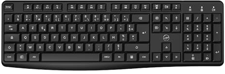 Mobility Lab ML313979 – Kabellose Tastatur Deluxe Keyboard – USB- und USB-C-Empfänger, präziser TIPP, weiche und leise Tasten, Ziffernblock, AZERTY-Layout – Schwarz