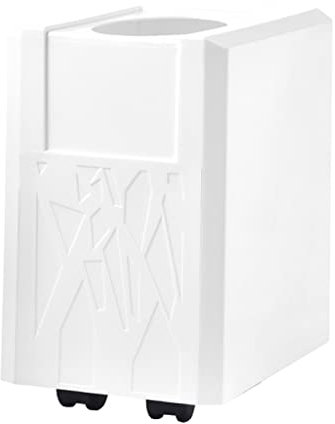 MOBAAK Mülleimer Büro Mülleimer Köder, Papierkorb, Mülleimer aus Kunststoff, Mülleimer mit Riemenscheibe, for Küchen, Heimbüros, Schlafzimmer und Schreibtische Badezimmer Mülleimer (Color : White)