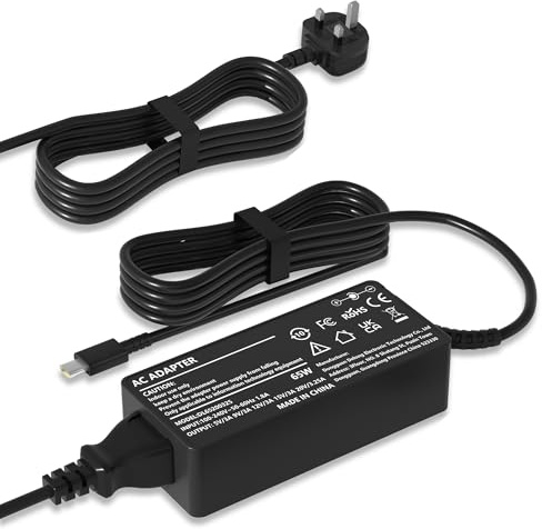 65W USB C Charger Compatible with LG Gram 14'' 15'' 16'' 17'' Series 17Z90Q 16T90Q 17Z90P 16Z90P 17Z90ST 16T90P 17Z95P 17Z90R 17Z90S Type C Laptop