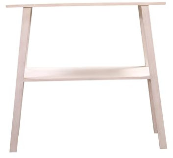 Marrakesch Regal Konsolentisch Kommode in Weiß aus Holz 90cm breit und 30cm schmal | Stilvolle Konsole Japandi als skandinavische Möbel für Wohnzimmer, Jugendzimmer und Schlafzimmer als Schminktisch