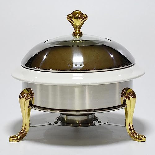 QWAXTRIW Scaldavivande Elettrico Buffet Server Buffet Servire Scaldavivande - Vassoio scaldavivande, Buffet scaldavivande, Acciaio Inossidabile con Piastra in Vetro, Set di pentole Calde Riscaldatore