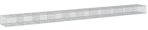 Panier de Gabion, Panier à Pierre Gabion Mur de Soutènement Clôture de Jardin avec couvercle 1000x100x50 cm fer galvanisé