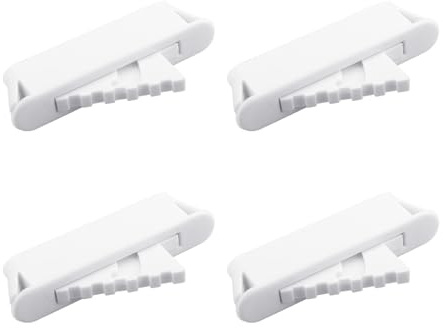 OGGOGOE Window Sash Vent Stops Plastic Material 4 Pack Child Safety Window Ventilation Limit Stops Universal Fit for Home Windows Model Double Hung Windows 1754 White