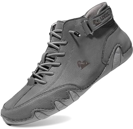 Baskets pour homme - Chaussures pieds nus Vogany - Respirantes - Chaussures orthopédiques ergonomiques pour pieds nus, gris, 43 EU Large