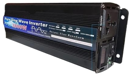 Convertitore Inverter A Onda Sinusoidale Pura 12V/24V 1KW 2KW 2600W Trasformatore Convertitore Potenza CC CA 220V Display A LED Power Inverter(12V,220V 60Hz Uni,1000W)