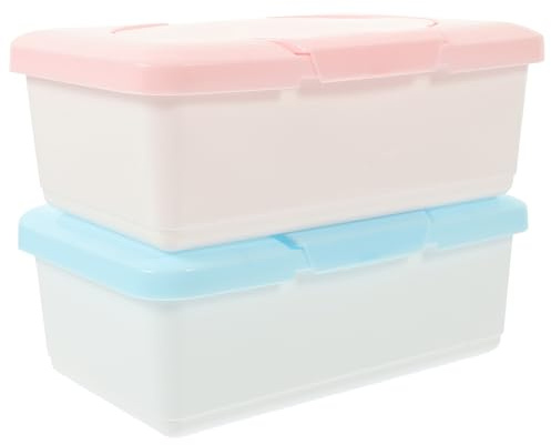 Milisten 2 Stück-pack Feuchttuchspender aus Pp für Babys mit Kompakter Bauweise und Trockenheitsvermeidung für Outdoor und Küchen als Praktische Feuchttücherbox
