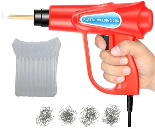 Saldatrice per plastica, saldatore da 70 W, kit di strumenti per la riparazione paraurti auto, saldatrice a punti, pistola per in PVC(600 Pcs No Box1)