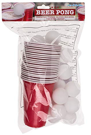 Out of the blue Trinkspiel/Beer Pong / 15 Kugeln und 22 Becher à 550 ml/Material: Kunststoff