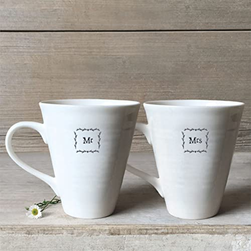 East of India Kaffeebecher-Set Mr & Mrs, in Geschenk-Schachtel