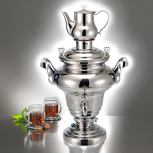 Beem 07105 Royal elektrischer Teezubereiter, 18/10 Stahl, 2 liters, Steenless Steel
