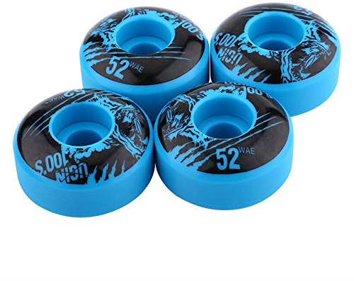 Skateboardräder 52mm x 30mm 4 Stk. PU Longboard Skateboardräder mit mehreren Farben(Blau)