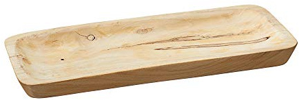 Assiette décorative en bois de Paulownia - 40 cm - 1 coupelle décorative de 40 cm