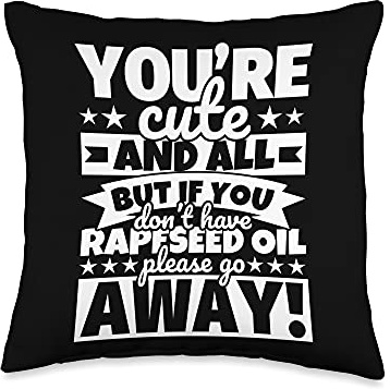 Rapeseed oil Lover Food Funny Throw Pillow
