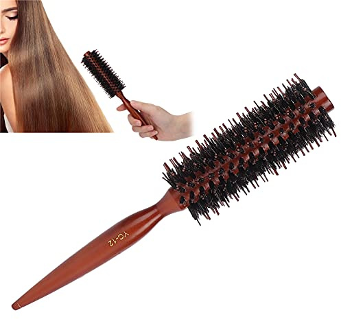 Rundbürste zum Föhnen, Rundhaarbürste mit Spitzem Schwanzgriff, runde Stylingbürste für Frauen und Männer Glätten Locken Hinzufügen von Haar Volumen und Glanz (Köper)