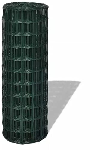Green PVC Coated EURO Fence 4 x 2 Welded Wire Mesh Garden Fencing (1.2m x 10m (4x 2 mesh size))