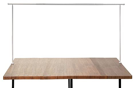 Struttura decorativa da tavolo allungabile 220 250 cm asta decorativa in metallo con morsetti a vite supporto decorativo da tavolo una cornice per Natale Pasqua compleanni e feste colore bianco