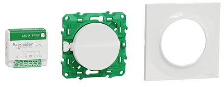 Schneider Electric - Kit Odace SFSP actionneur micro + Interrupteur + plaque style blanc - S520192K