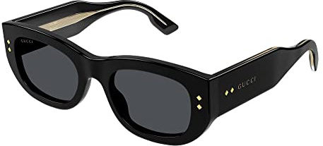 GUCCI Womens GG1215S Sunglasses, Black-Black-Grey, 51