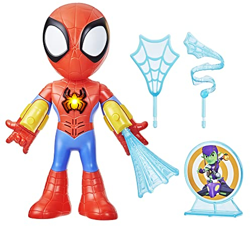 Marvel Spidey und Seine Super-Freunde elektronischer Spidey, Action-Figur (25 cm) mit Lichtern und Sounds, Vorschulspielzeug, für Kinder ab 3, Grünen