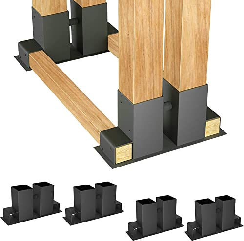 HENGMEI Holzstapelhilfe für Kaminholz Holzstapelhalter Brennholzregal Kaminholzhalter Brennholz Stapelhilfe Kaminholzregal aussen und innen(8er Set)