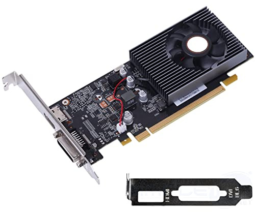 SIMPLETEK - Scheda Video NVIDIA GT 1030 2GB per PC Desktop | 1x HDMI, 1x DVI | Staffa Low Profile inclusa