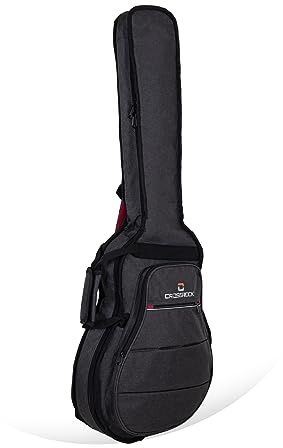 Crossrock Borsa imbottita per chitarra elettrica 335 semi-hollow | Imbottitura 10 mm, spallacci zaino, tasca frontale – Protezione ultra-leggera per l’uso quotidiano
