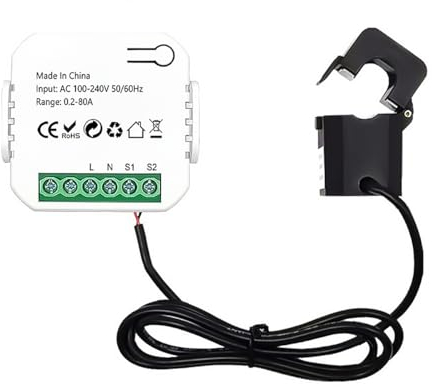 POFET Smart Meter Energy Monitor WiFi Monitoraggio dell'utilizzo dell'elettricità 80A Compatibile con Tuya Smart Life