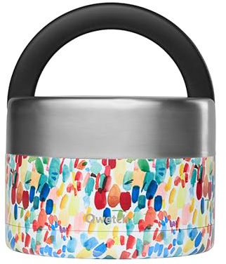 QWETCH - Lunch Box Isotherme Inox avec Poignée - Arty 650ml - Boîte Alimentaire Repas Chaud - 5h Chaud et 7h Froid - Etanche & Sans-BPA