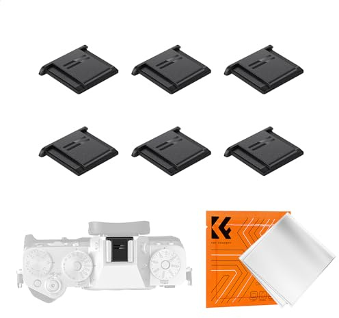 K&F Concept Blitzschuhabdeckung für Nikon, Panasonic, Olympus, Sony Kameras, Hot Shoe Covermit Standard ISO Blitzschuh (6 Stück)