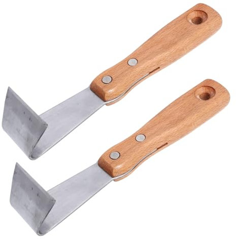 FONDOTIN 2 Stück Obstbaum Rindenschaber Manuell Stahl Holz Schaber Garten Rindenmesser Langlebig Ergonomisch Sicher
