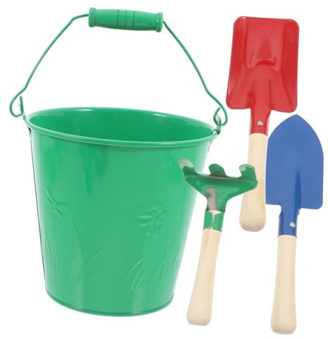 Toyvian Junge Mädchen Gartenwerkzeugsatz Aus Sicherheitsgartengeräten Mit Schaufel Rechen Und Eimer Für Junge Mädchen Zum Pflanzen Und Spielen Für Sandkasten Und Gartengebrauch