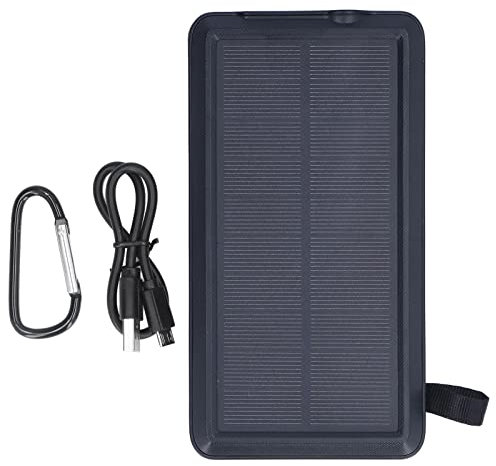 LED Solar Power Bank, 30000mAh Solcellsdriven Laddare Snabbladdande Power Bank med 4 Kablar och LED, Bärbart Externt Batteripaket för Utomhuscamping, Klättring, Fiske