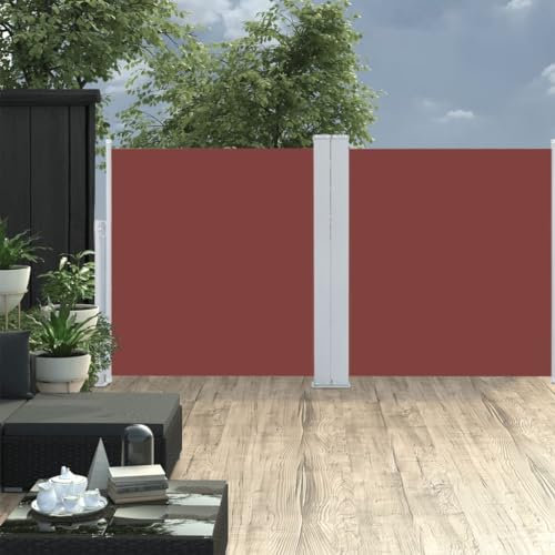 Home & Garden, toldo lateral retráctil para muebles, color marrón, 120 x 600 cm