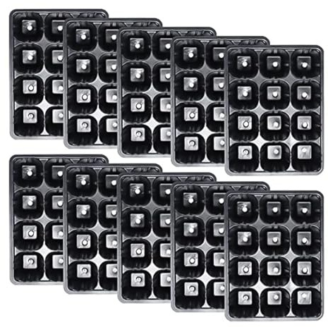 FJOADNVM Semenzaio 10 Pezzi 12 Celle Semi contenitori for la Coltivazione di Piante germinazione vivaio Vassoio Semi Inserimento Scatola Giardini Vaso di Fiori